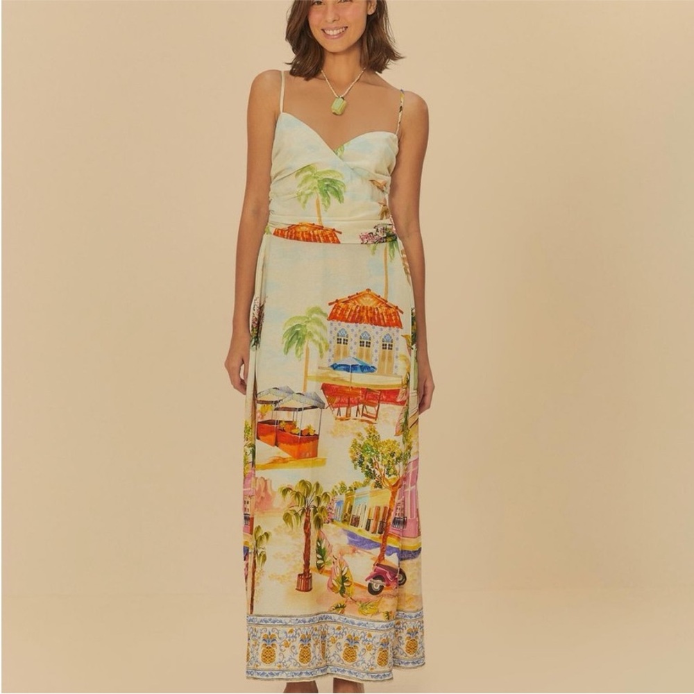 NWT Farm Rio Scenic Aracati Print Maxi Dress